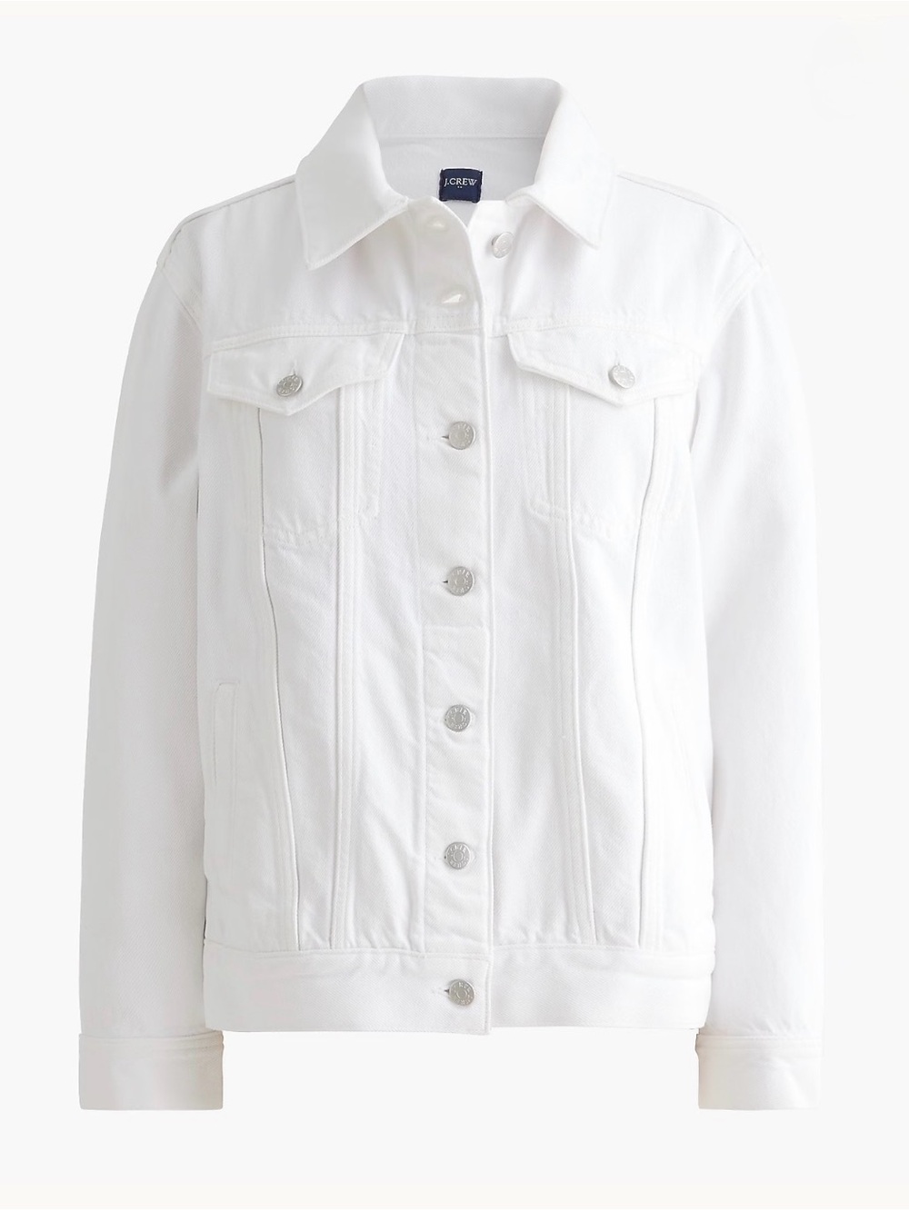 J. Crew Factory White Relaxed Denim Jacket